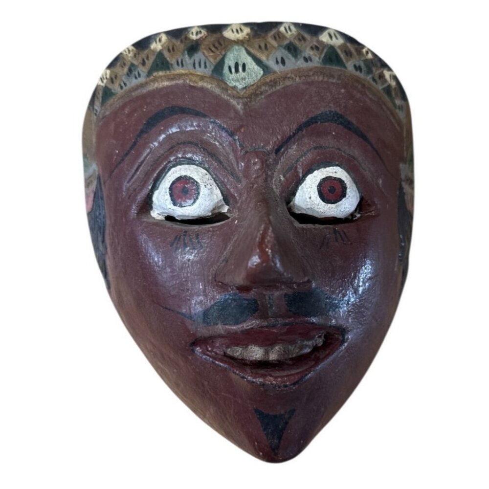 Indonesian Javanese Topeng Wayang Wood Dance Mask Wall Hanging‎ Decor